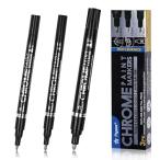 銀メッキ 補修ペン シルバー メッキ塗料 塗るだけでメッキ 3種類のペン先（1.0mm/3.0mm/0.7mm） 強い光沢感 メタリック 防水