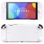 PlayVital Nintendo Switch 2（2025）対応ハードカバー 保護ケース 付けたままドックに対応 折りたたみ式スタンド＆親