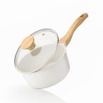 SENSARTE 片手鍋20cm IH/ガス対応 味噌汁 鍋 ソースパン 焦げ付かない ーブルコーティング 洗いやすい 高熱効率 離乳食 有害物