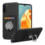 OPPO Reno3 A ケース リング付き シリコン 背面 カード収納 オッポ リノ3A スマホケース スタンド機能 360°回転リング 耐衝
