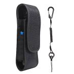 ショッピング懐中電灯 JOLIRSBOX フラッシュライト用ポーチ 懐中電灯ケース 懐中電灯ホルスター 電池収納ポケット カールコード付き ブラック