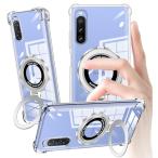ショッピングxperia 10 iv ケース Xperia 10 IV ケース クリア リング付き MagSafe対応 マグネット搭載 縦横両対応 アジャスタブルスタンド 四角エアクッション