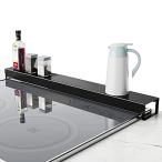 ショッピング排気口カバー Orimade 伸縮 排気口カバー ブラック 幅42~80cm コンロカバー までのビルトインガスコンロ・IHコンロ対応 調味料ラック 油はねガ