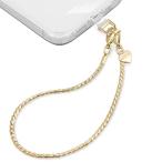 [UKON] スマホストラップ 携帯ストラップ チェーンストラップ 手首 斜め掛け用 金属製 軽量 紛失/落下防止 外出 旅行用 パッチ２枚付き