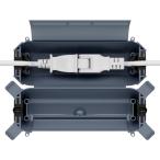 Flemoon 吊り下げなコンセントカバー 屋外 防水 延長コード 電源ボックス 耐候性 雨よけ ストリングライトを保護 灰