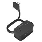 延長コード 短い 1m USBタップ TESSAN 電源タップ USB-C付き ブラック タコ足配線 テーブルタップ 4個口 USB-C 1ポー