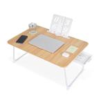 VECELO low стол складной стол ширина 60× глубина 40× высота 28cm дуб bed стол Mini стол предотвращение скольжения имеется выдвижной ящик имеется 