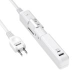  M автограф Mscien удлинитель 2m разветвитель розетка вращение usb 2 шт AC.1 шт USB-A 1 шт USB-C.... розетка 