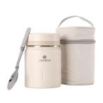 SANTECO 真空断熱 スープジャー 500ml 広口 保温保冷 ランチジャー保温弁当箱 スプーン 専用バッグ付 オシャレ 男女兼用 ピクニッ