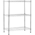  Basic 3 уровень стальная стойка полки metal подставка кухня подставка выдерживаемая нагрузка 340kg ширина 58.9× глубина 34× высота 76.2cm хром 