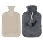 VECELO ゆたんぽ 湯たんぽカバー付き 注水式 お湯入れ 電気不要 防寒グッズ 安眠グッズ 腹痛緩和 生理期最適 洗濯 容量1.8L かわい