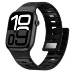 [Maledan] アップルウォッチ用 バンド 薄型 スポーツ シリコン マグネット 二重脱落防止 通気性 42mm 44mm 45mm 46m