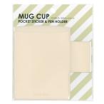 メール便発送 ナカバヤシ ペンホルダー付ポケットシール マグポケットシール アイボリー DMS-LW