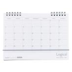 メール便発送 ナカバヤシ 2026年 ロジカル卓上カレンダー リングタイプ A5 ホワイト CLT-A502-26W