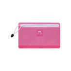 （まとめ買い）リヒトラブ 保険証ポーチ 赤 HM521 〔5枚セット〕