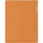 （まとめ買い）セキセイ シールック ワイドフォルダー 半透明 A4 オレンジ CLK-2352-51 〔10枚セット〕