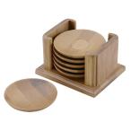 （まとめ買い）カンダ 竹 茶托丸型 