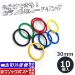 在庫処分品 プラカードリング 30mm 10個入 カードリング バインダーリング 100円均一