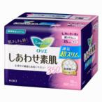 花王 ロリエ しあわせ素肌 超スリムタイプ 特に多い夜用 羽つき 350 10コ入【医薬部外品】