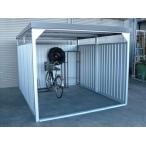 配送条件限定商品　ダイマツ　多目的万能物置　DM-20L 壁パネルロングタイプ　土台寸法 間口2347×奥行2855　『自転車屋根　横雨に強いスチールタイプ』