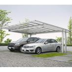 全国配送 YKKAP YKK カーポート エフルージュ FIRST EX 600タイプ 2台用 単体セット 標準柱（H22） 51-54 ポリカーボネート屋根 JCA-K