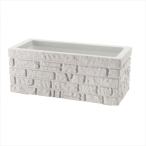 リッチェル　タウンプランター　100型　割石積　＋　楽育彩園　公共用培養土・液肥セット　40×2箱　＋　うるるん培養土10Ｌ×2袋　 サンドグレー（ＳＧ）