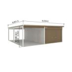 гараж гараж shutter Yodo kou Yodo гараж shutter la vi -ju3 открытый Space объединенный VGCU-3362H+VKCU-2862H. снег type . высота H модель [ производство на заказ товар ]