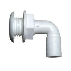  Through Hull L type 38mm 1-1/2 дюймовый белый пластик 