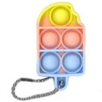 キッズ おもちゃ プッシュポップキーホルダー ミニ バブル  アイス2  pu-ic-2 ICE PINK LAVENDER ピンク/ラベンダー