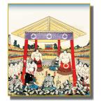 色紙絵 おみやげ色紙 大相撲錦絵 勧進大相撲土俵入之図 K16-002