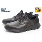 スケッチャーズ スリップインズ 本革 メンズ スニーカー ハンズフリーシューズ Slip-ins SKECHERS GARZA GERVIN 205046 DKBR Dark Brown
