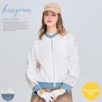 レースジップアップアウター ゴルフウェア レディース 長袖 無地 レース デニム素材 カジュアル おしゃれ リラックスフィット ゆったりサイズ オーバーサイズ