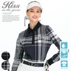 ゴルフウェア レディース 長袖 シャツ チェック 柄 トップス ビッグチェック柄長袖シャツ シーズンムード溢れる大きめなチェック柄がパっと目を惹く長袖シャツ