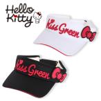 限定Hello Kittyコラボ★キティちゃんリボン付きサンバイザー/ゴルフ ウェア レディース 女性用 Sサイズ