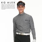 ゴルフウェア メンズ KG-ALEX ギンガムチェック柄ハイネックトップス 全3色 M-XL ( ゴルフウェア メンズ 長袖 トップス ) メンズウェア