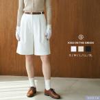 ゴルフウェア レディース パンツ バミューダパンツ ハーフパンツ キュロット 膝上 2026SS新作 美脚 体系カバー ピンタック後ろゴム 伸縮 キスオンザグリーン