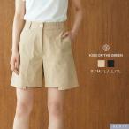 ゴルフウェア レディース キュロット 膝上丈 ラップ ショートパンツ パンツ ハーフパンツ ストレッチ ウーブン 伸縮 Dカン付き　キスオンザグリーン