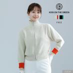 [ этот сезон новый продукт распродажа 20%OFF] Golf одежда женский Zip вязаный блузон bai цвет вязаный блузон свободный размер внешний стрейч кромка ребра большой размер 