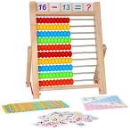 特別価格KIDWILL Preschool Learning Toy, 10-Row Wooden Frame Abacus with Multi-Color好評販売中