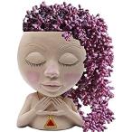 特別価格Face Flower Pot Head Vase for Indoor Plant Decoration Cute Head Planter Bod好評販売中