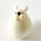 木製の十二支（干支）の ２０２３ うさぎの起き上がりこぼし 白  木 雑貨 置物 おきあがりこぼし えと 卯 ウサギ 兎