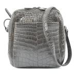 JRA クロコダイル リアル マット クロコダイル アリゲーター メンズ ミニ ショルダーバッグ メッセンジャーバッグ ブラウン 日本製