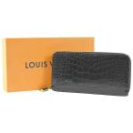 ルイ・ヴィトン 超豪華 クロコダイル アリゲーター メンズ ラウンド長財布 ジッピーウォレット 黒 LOUIS VUITTON