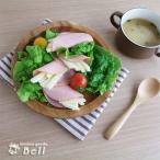 木製 アカシアプレート 丸トレイ リム付き 丸型 20cm　