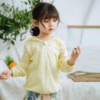 2021年夏の子供用日よけ服とフード付きジッパースラブコットン日よけ服