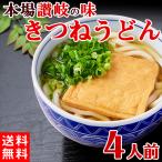 きつねうどん スープ付き  ポイント消化 送料無料 食品 お試し セール 4食（180g×4袋）〔メール便出荷〕