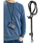 ネックストラップ 革 スマホ ショルダーストラップ 本革×パラコードks029 鍵 パスケース ID レザー 牛革 ストラップ キーリング キーホルダー ロングストラップ