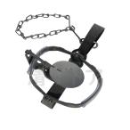 ショッピング寅 動物トラップ 1.5号 10個(1個あたり2360円) ビニールパット付 捕獲器 ムジナ タヌキ等の中動物用 罠 トラバサミ 寅鋏み