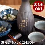 定年退職 記念品 男性 名入れ プレゼント 名前入り ギフト 鉄灰 とっくり 3点 セット ぐい呑み おちょこ 徳利 お猪口 おしゃれ 還暦祝い 退職祝い 誕生日 両親