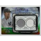 【ジャージーNo.19/25枚限定】田中将大直書きサイン実使用ジャージx2 2020 Topps Sterling Strikes Dual Jersey Auto